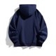 thumbnail image 3 of Puntoco Chaqueta De Hombre Con Capucha, Botones, Bolsillos, Empalmes, Cuadros, Manga Larga, 3 of 8