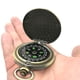 thumbnail image 4 of Voltear Brújula Brújula de reloj de bolsillo retro de metal portátil Brújula de navegación con tapa de aleación de zinc, 4 of 5