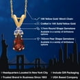 thumbnail image 2 of Gem Stone King 14K Yellow Gold Red Garnet and Blue Iolite Pendant Necklace for Women | 0.83 Cttw | Gemstone January Birthstone | Pear Shape 7X5MM | With 18 inch Chain, 2 of 6