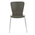 thumbnail image 6 of Bentwood Contemporary Stackable Dining Chair in Grey Wood and Chrome by LumiSource - Set of 4, 6 of 8