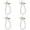 White 4Packs, variant on Women's Faux Pearl Keychain Golden Car Key Chain Backpack Key Pendant Accessory Key Ring Hanger Gift For Loved Ones Heart Shaped Car Key Holder