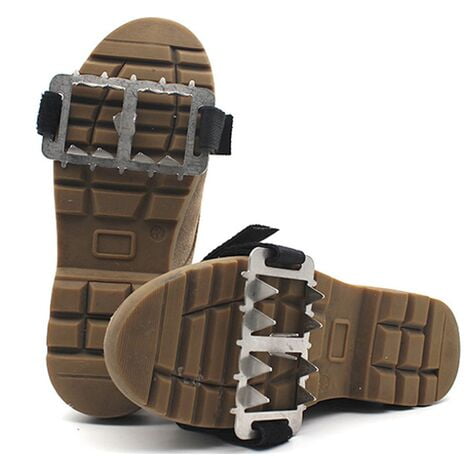 Crampones para exteriores, cubierta antideslizante para zapatos, botas para la nieve, garra para nieve, montañismo, 10 dientes, dientes grandes, modelos para adultos 35-48, tamaño universal