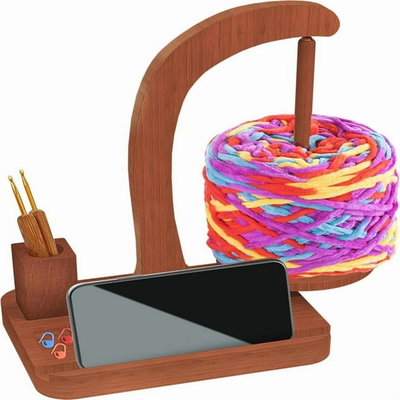 Upgraded Yarn Holder for Knitting and Crocheting,Magnetic Twirling Mechanism Yarn Spinner ,Yarn Ball Holder