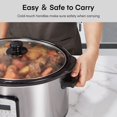 thumbnail image 4 of FOHERE 6 Qt Slow Cooker, Dishwasher Safe Ceramic Pot & Tempered Glass Lid, Adjustable Temperature & Cooking Times, 4 of 6