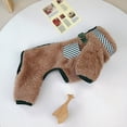 thumbnail image 5 of Dog Jumpsuit Easy to Wear Zipper Dog Suit Onesies Coat 4-Legs Pet Clothes Comfortable Puppy Sweater Jacket for Small Medium Dogs (Brown,L), 5 of 7