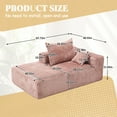 thumbnail image 2 of 2 Seater Modular Sofa Couch, Soft Chenille Cloud Chaise Lounge Sofa with Pillows, Comfy Lounge Chair Indoor, Oversized Reclining Sofa, Fluffy Couch, Pink, 2 of 7