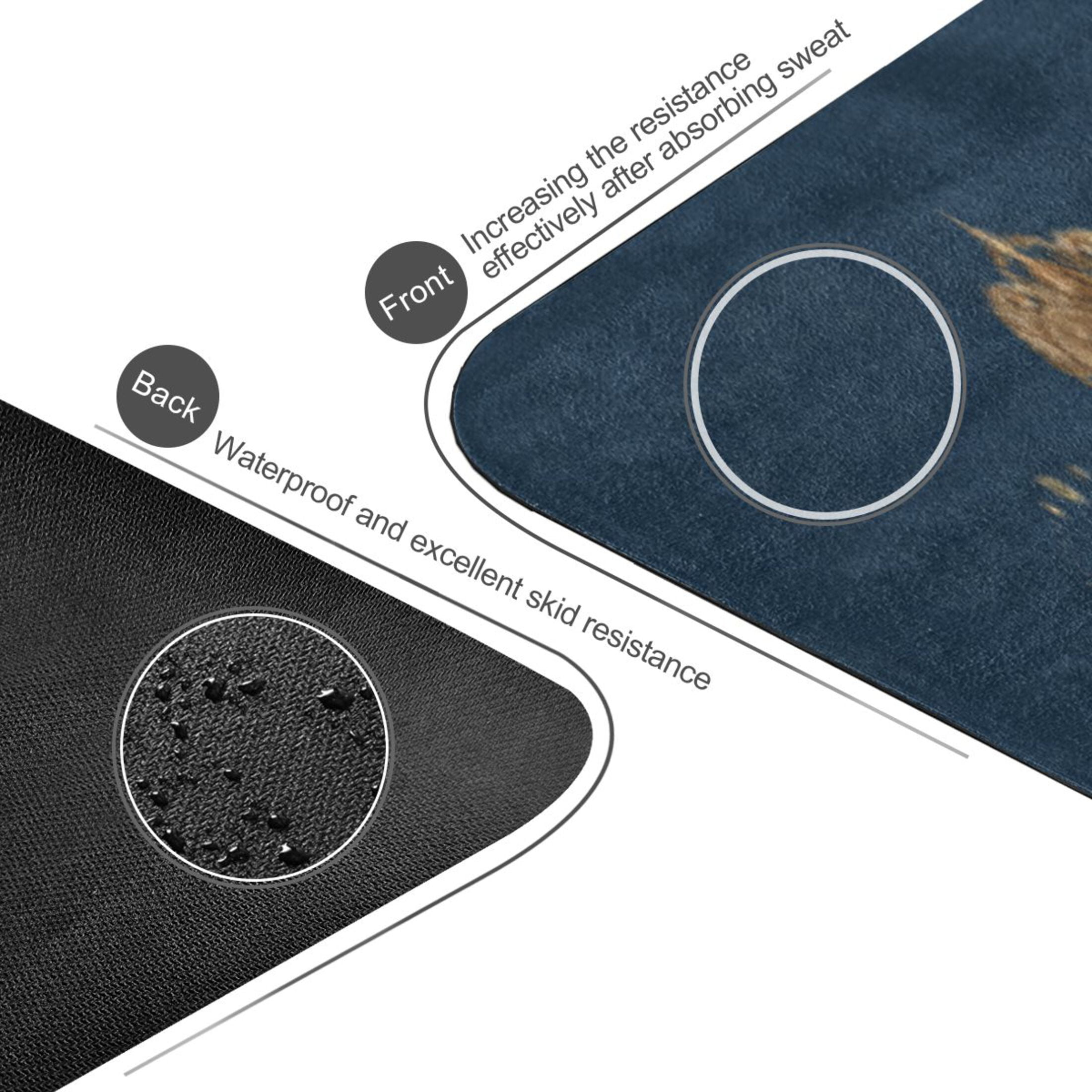 BZSMCE Yoga Mat Women Fitness Mat White Snake & Starry Globe Pattern