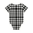 thumbnail image 6 of Sigee White And Black Plaid for Baby Unisex Baby Cotton Short-Sleeve Bodysuits Soft Cotton, Breathable-2 Years, 6 of 7