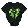 thumbnail image 5 of biudgviw St. Patrick's Day Shirt for Women Green Print Crewneck Graphic Tee Tops Casual Loose Short Sleeve T-Shirt for Festival Party, 5 of 5