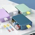 thumbnail image 1 of Fiudx Caja de Almacenamiento Portátil, Organizador de Tres Compartimentos, Diseño de Tapa Deslizante, Material Plástico Apto para Uso Alimentario, Esencial para Viajes, Almacenamiento Diario de Medic, 1 of 7