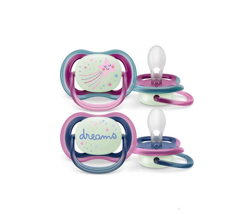 Philips Avent Ultra Air Pacifier 6-18m, falling star / dreams, nighttime, 2 pack SCF376/14
