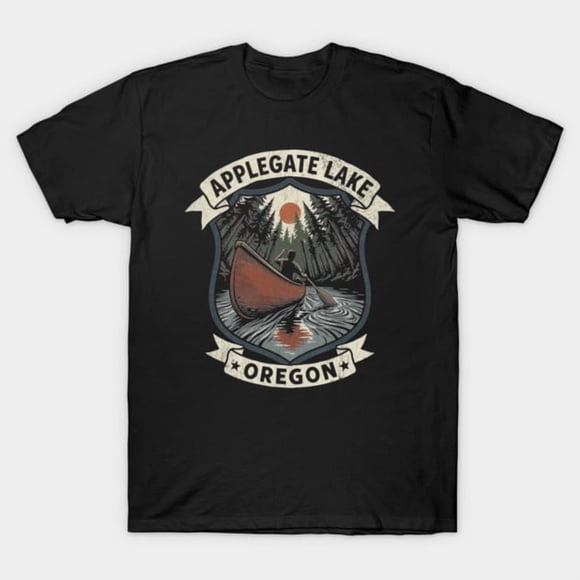 Applegate Lake Oregon Vintage Canoe Outdoor Adventure Travel Unisex T-shirt Y2410