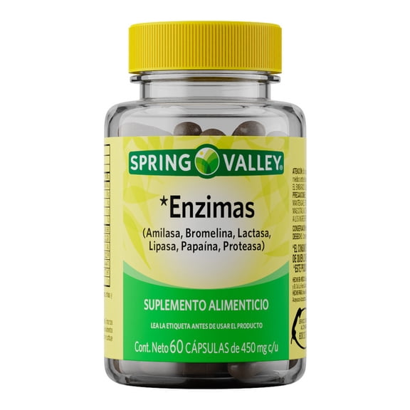 Enzimas Spring Valley 450mg 60 capsulas
