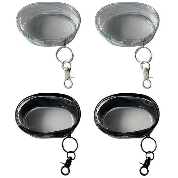 4PCS Clear Portable Storage Bag for Data Cables and Accessories Organizer