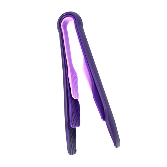 Pinza para servir pan, pinzas ligeras antideslizantes, utensilios de cocina, pinzas para ensalada, pinzas para alimentos, pinzas para pasteles, Púrpura