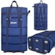 thumbnail image 3 of Bolsa a cuadros de aire de gran capacidad, Maleta de equipaje plegable con ruedas universales para viajes al extranjero, estudio, tela Oxford, 158, 3 of 4
