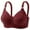Wine, variant on Plus Size Everyday Bras for Women, Soft Support No Underwire Bralettes, Full Cup Adjustable Straps Brassiere