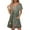 Army Green, variant on Yotami Vacation Dress for Women Floral Print Summer Midi Dress with Pocket V-Neck Short Sleeve Boho Dress for Casual