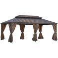 thumbnail image 4 of 12x20FT Outdoor Permanent Hardtop Gazebo with Steel Canopy, Aluminum Frame, Weather-Resistant for Patio, Garden, and Backyard – Ideal for Outdoor Gatherings and Shade, 4 of 5