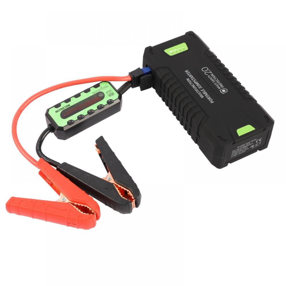 YABER Car Jump Starter All Gas or 7.0L Diesel 1600A Peak 20000mAh Car Battery Booster Portable Booster Jump Starter with dual QC 3.0 USB Ports and 2 LED Flashlights 