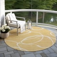 thumbnail image 6 of Addison Rugs Chantille Indoor/Outdoor Transitional Geometric, Abstract Gold Washable Round Rug, 8' x 8', 6 of 6