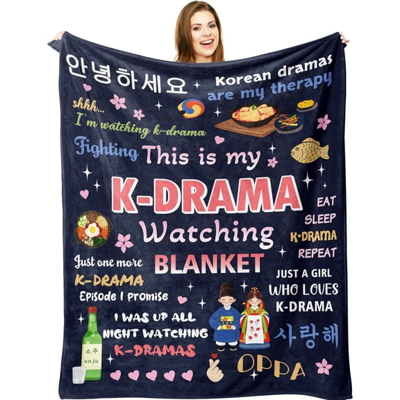 Korean Drama Gifts, K-Drama, Kdrama Merch, Korean Drama Gifts for Women Teen Girls, K Drama Gifts for Women Men, Korean Gifts, K Pop Gifts, Birthday Christmas Kdrama Blanket 50"X60"