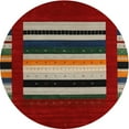 thumbnail image 1 of Ahgly Company Indoor Round Contemporary Army Brown Abstract Area Rugs, 6' Round, 1 of 6
