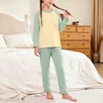thumbnail image 2 of Loopsun Kids Boys Girls Winter Warm Outfit Solid Long Sleeve Crew Neck Top and Elastic Waist Pants Soft Wear Sets 11-12 Years, 2 of 5
