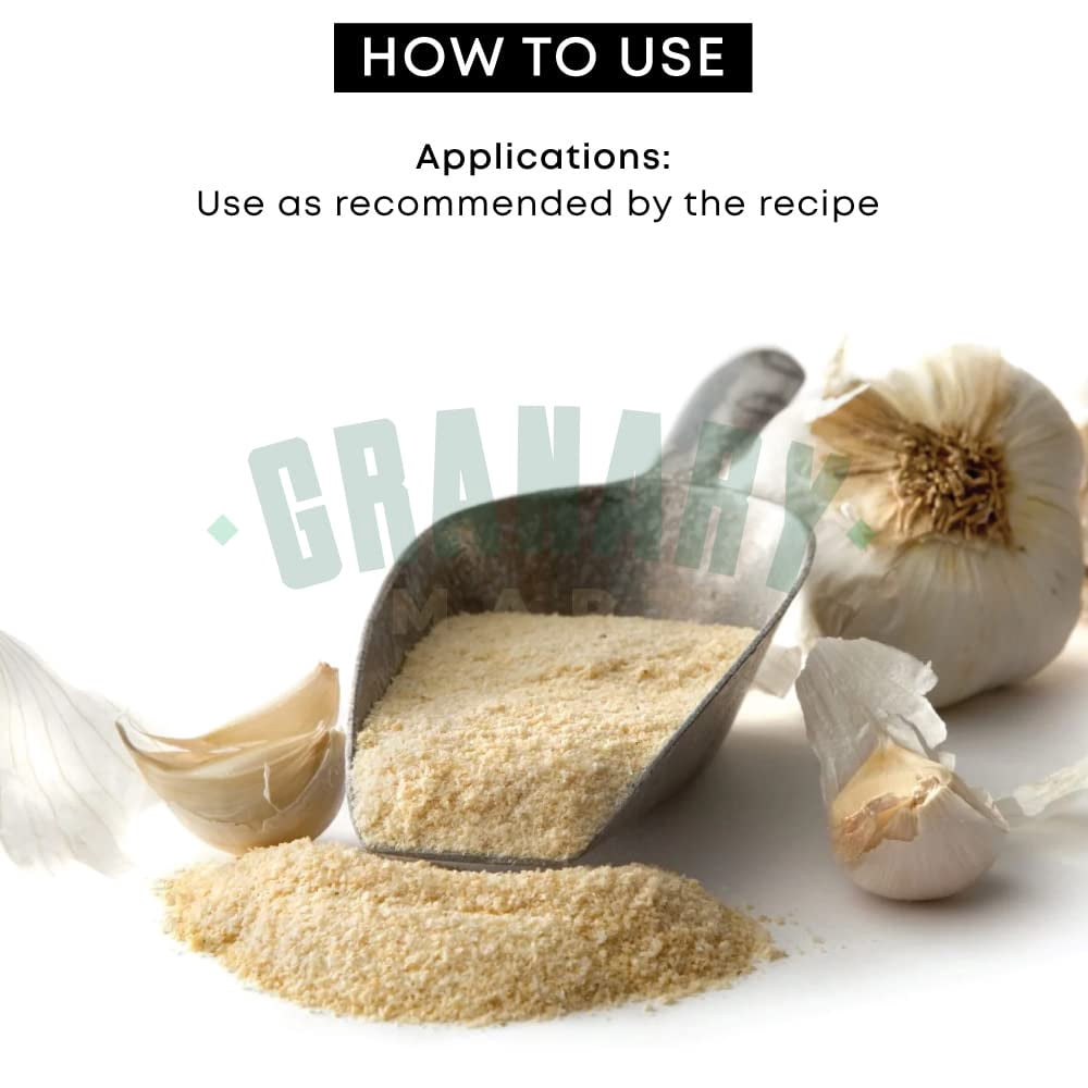 Natural Garlic Powder by Granary Mart – Gourmet & Culinary Grade – Classic Seasoning to Pasta/Sauces/Dips/Bakes – Ready to Use - Affordable Bulk Rate – 44 lbs. Bulk Bag