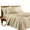Beige, variant on 4/6 Piece Bed Sheet Set, Soft Breathable Cooling Bedding, Fitted Sheet, Flat Sheet and Pillowcases, All-Around Elastic, Hotel-Style Sheets for Bedroom and Dorm