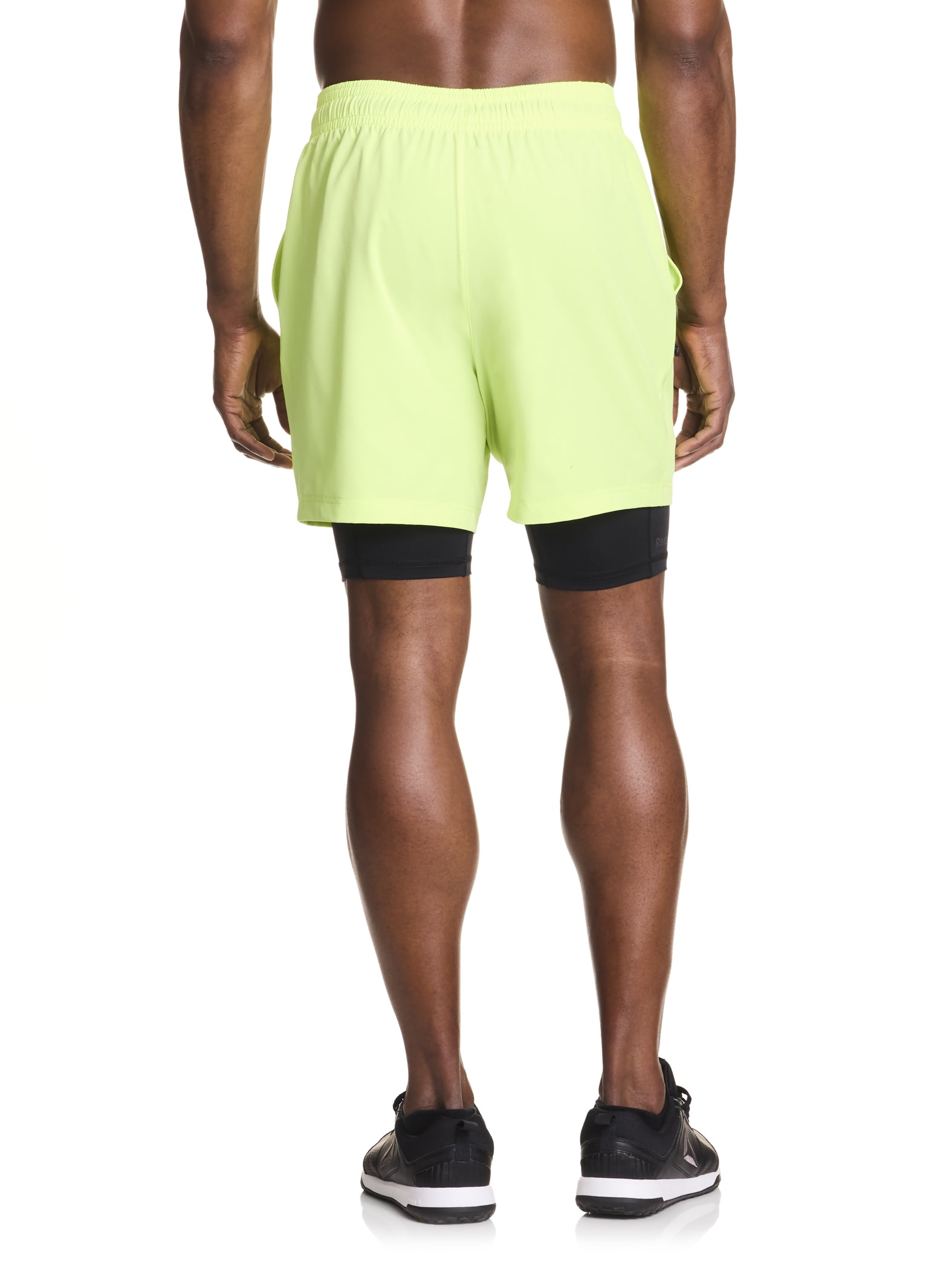 Reebok Men's and Big Men's Power Up 2-in-1 Woven Shorts (6" Inner, 9" Outer Inseam), Sizes XS-3XL