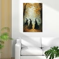 thumbnail image 4 of Shadudu Vintage in The Forest Witchy Canvas Painting Print Wall Art Gothic Decor Halloween Witch Witchy Room Aesthetic Decorations Living Room Bedroom Home Office Decorative 24x36in, 4 of 7