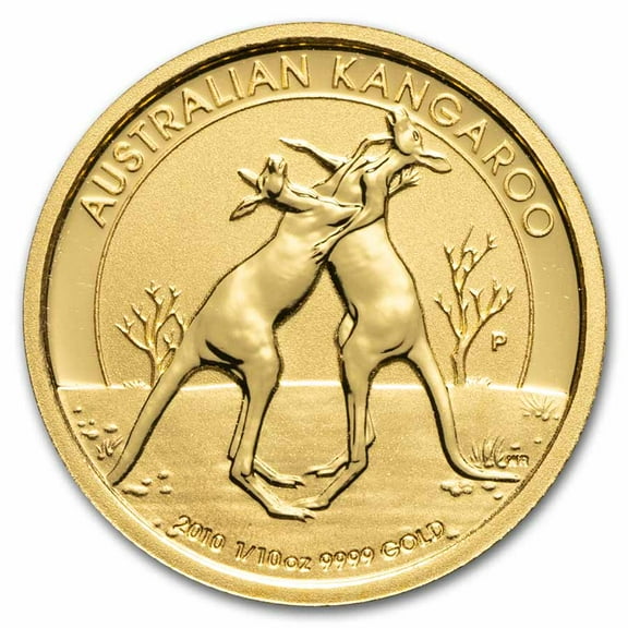 Australia 1/10 oz Gold Kangaroo BU (Random Year)