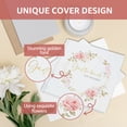 thumbnail image 3 of Wedding Guest Book 120 Pages Elegant Flower Pattern Wedding Sign Book Hard Cover Personalized Guest Signature Album for Party Reception Engagement-pink-, 3 of 10