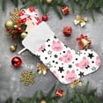 thumbnail image 6 of Coolnut 17.7 Inch Christmas Stockings, 2 PCS Stars and Piglets Presonalized Large Stocking Sock for Family Holiday Xmas Party Decorations, 6 of 7
