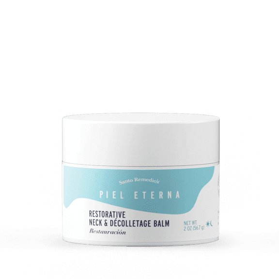 Santo Remedio, Piel Eterna, Restorative Neck & Décolletage Balm, Firming and Hydrating Cream, Helps Moisturize and Tighten the Skin, For All Skin Types, 2. Oz. 56.7 g