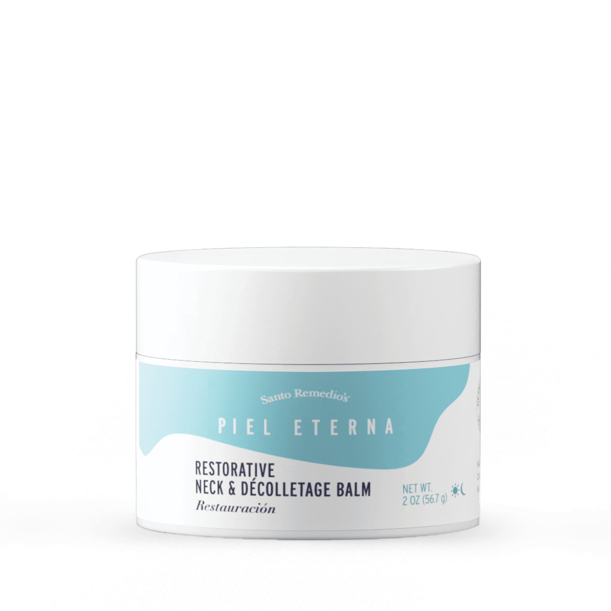 Santo Remedio, Piel Eterna, Restorative Neck & Décolletage Balm, Firming and Hydrating Cream, Helps Moisturize and Tighten the Skin, For All Skin Types, 2. Oz. 56.7 g