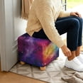 thumbnail image 5 of SCRAWLGOD Starry Sky Print Ottoman Cover, Stretch Soft Ottoman Slipcovers Dustproof Footstool Cover with Nonslip Elastic Bottom for Home Living Room, 5 of 7