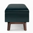 thumbnail image 3 of Simpli Home Owen 36" Wd. Small Rectangular Storage Ottoman in Distressed Dark Blue, 3 of 7