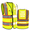 Yellow, variant on High Visibility Reflective Safety Vest with Pockets, Custom Logo Available, Unisex for Night Construction Work