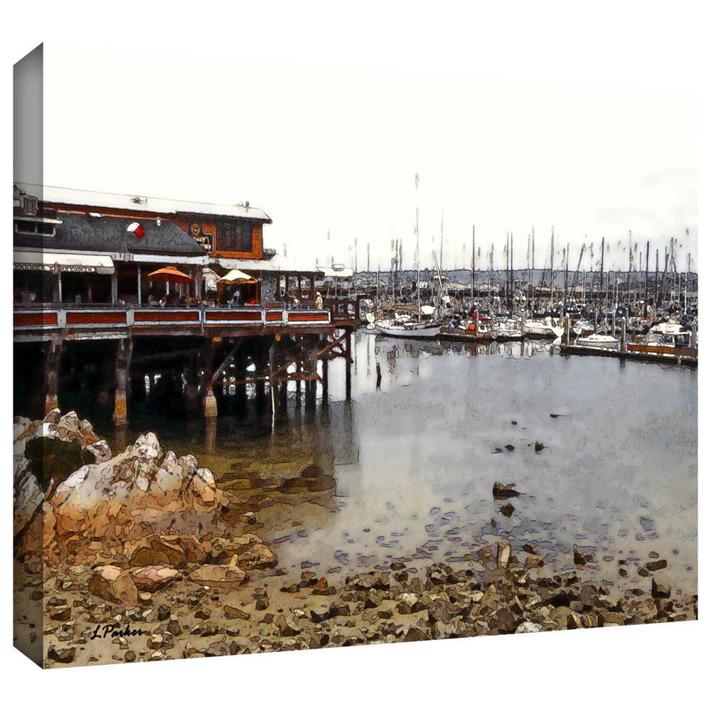 ArtWall Linda Parker ": Old Fisherman's Wharf - California " Gallery-Wrapped Canvas