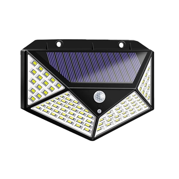 FLhrweasw 1pc 100LED Lámpara Pared Solar Impermeable Jardín Gran Angular Sensor