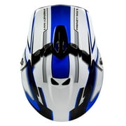 Youth Frenzy MX off Road Dirt Bike Helmet - DOT Approved - Color Blue - Size: Youth Medium