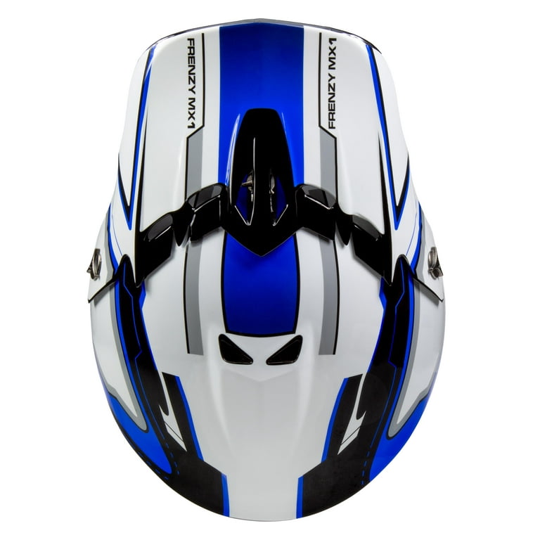 Youth Frenzy MX off Road Dirt Bike Helmet - DOT Approved - Color Blue - Size: Youth Medium Youth Frenzy MX off Road Dirt Bike Helmet - DOT Approved - Color Blue - Size: Youth Medium
