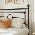thumbnail image 4 of Allewie Full Size Metal Platform Bed Frame with Victorian Vintage Headboard and Footboard, Black, 4 of 10