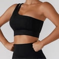 thumbnail image 3 of Women's One Shoulder Sports Bra Women Sports Yoga Underwear Seamless Bralette Padded Comfortable Bra Stretch, 3 of 4