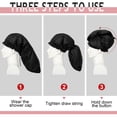 thumbnail image 4 of Gorros de ducha Eurzom Jumbo Braids para mujer impermeables de PVC, 4 of 6