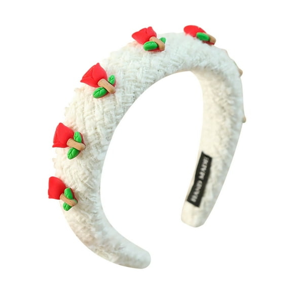 Kbndieu Hai R Accesso Ries 1 Pack Bandeaux de Noël pour Femmes Filles Père Noël Bonhomme de Neige Faon Bandeau Accessoires Cheveux Cadeaux Essentiels Maison