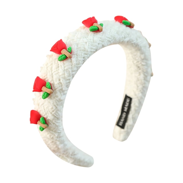 Xihbxyly Diadema Navideña con Diseño de Papá Noel, Muñeco de Nieve y Reno, Ajuste Elástico Cómodo, Accesorio Antideslizante para El Cabello, Regalo para Fiestas Navideñas, para Mujeres y Niñas (1 Uni