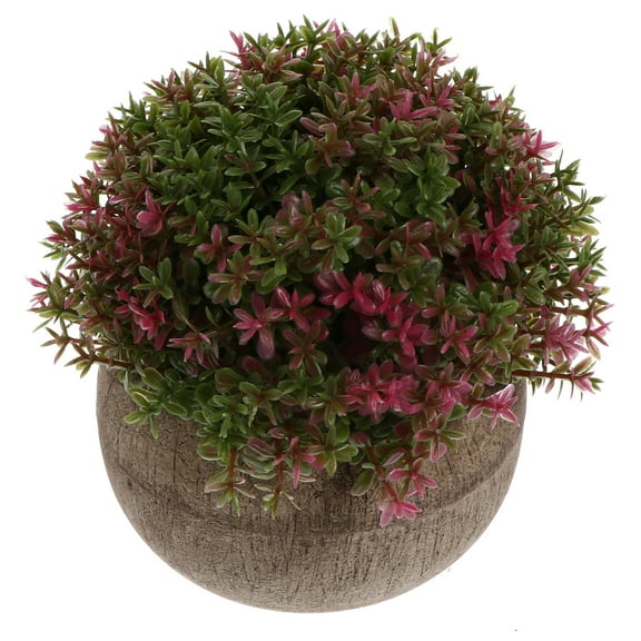 Artificial Plant Desktop Decor Small Faux Plants Indoor Hanging Succulents Rosy